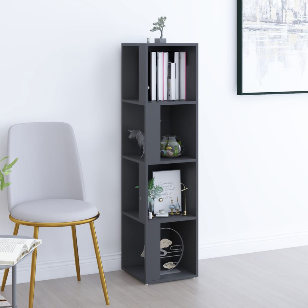 Berkfield Corner Cabinet Grey 33x33x132 cm Engineered Wood
