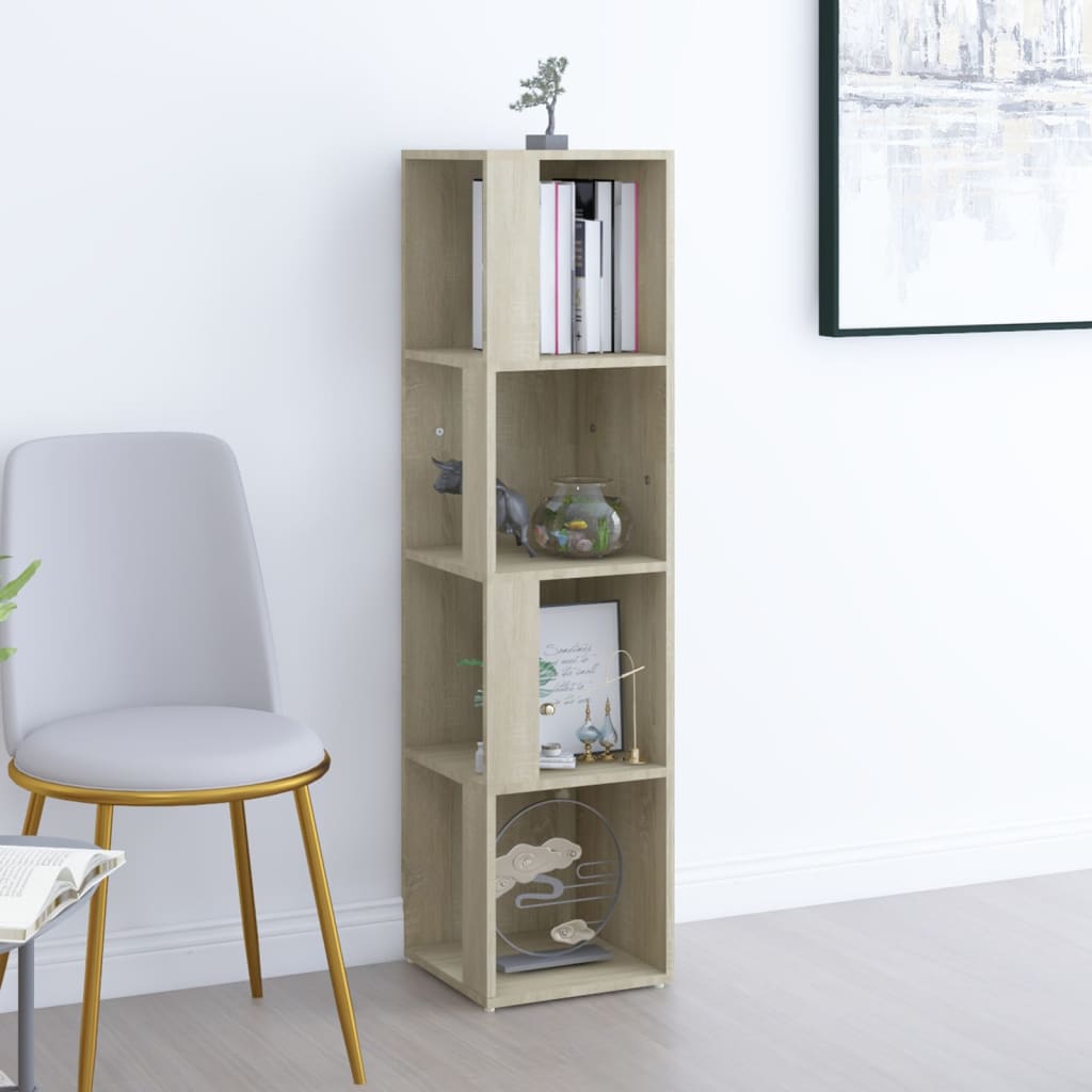 Berkfield Corner Cabinet Sonoma Oak 33x33x132 cm Engineered Wood
