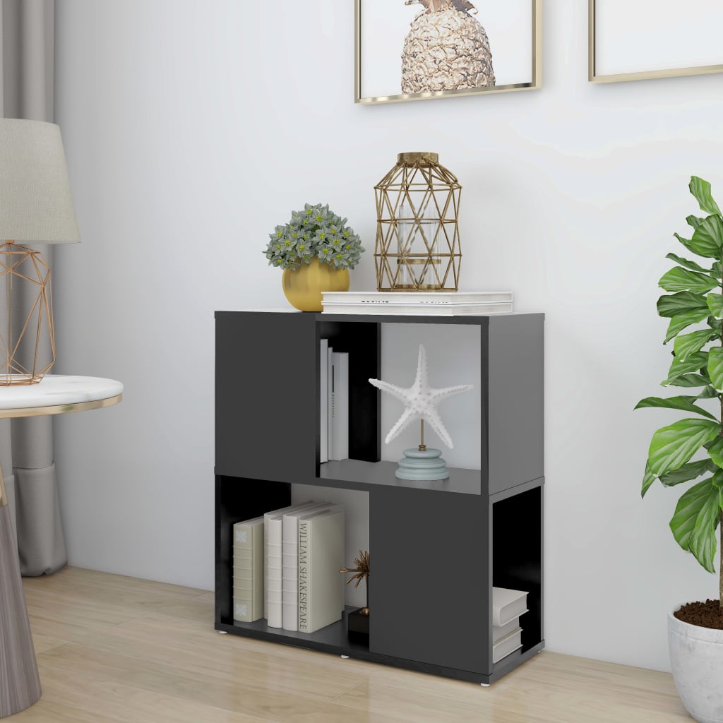 Berkfield Book Cabinet Grey 60x24x63 cm Engineered Wood