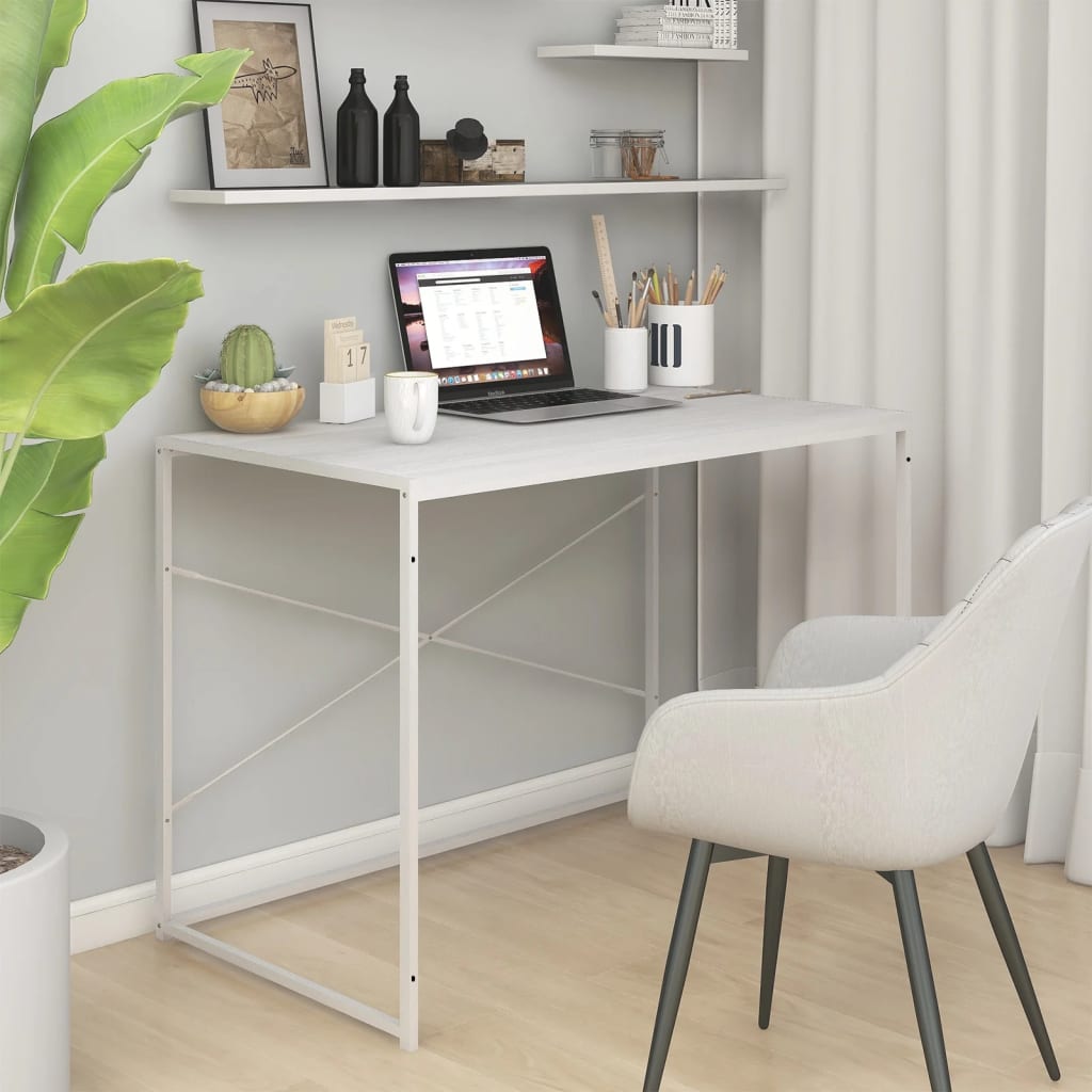 Berkfield Computer Desk White 110x60x70 cm Engineered Wood