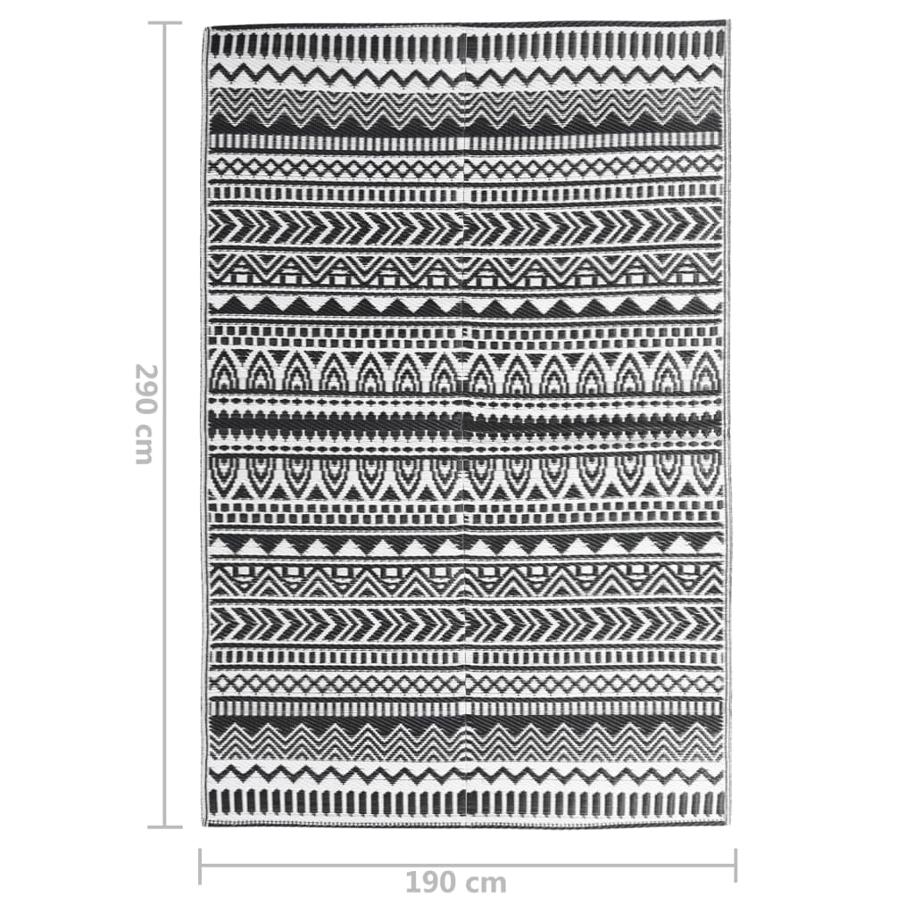 Berkfield Outdoor Rug Black 190x290 cm PP