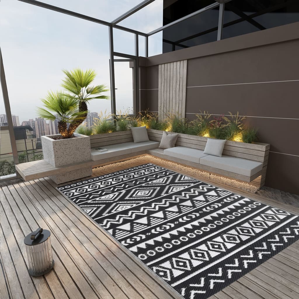 Berkfield Outdoor Rug Black 190x290 cm PP