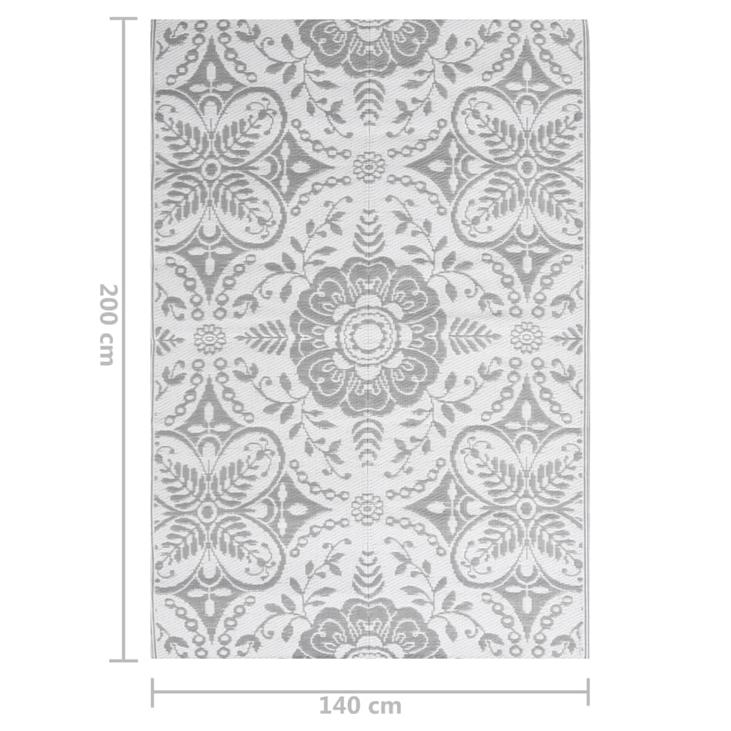 Berkfield Outdoor Rug Light grey 140x200 cm PP
