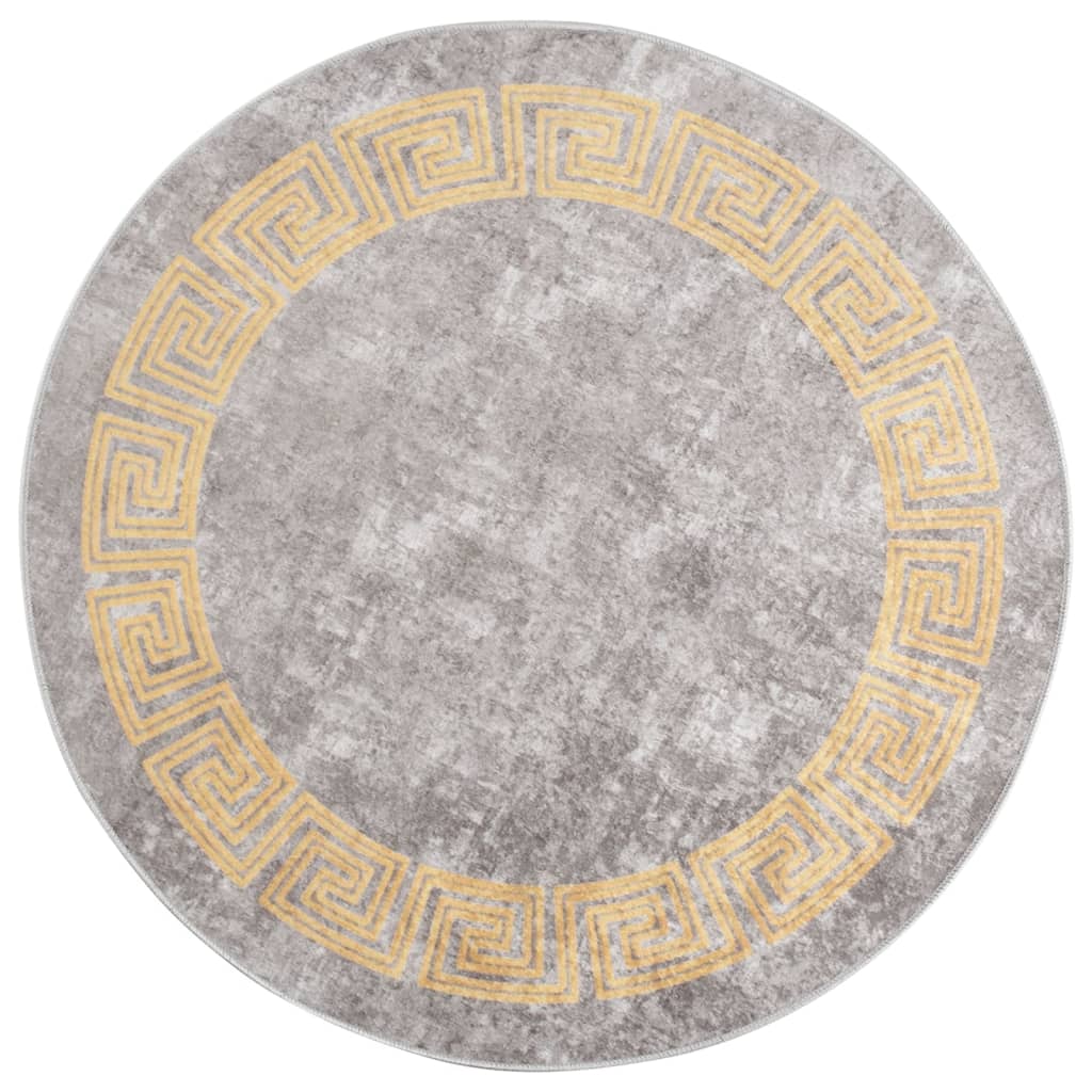Berkfield Rug Washable ì 120 cm Grey Anti Slip