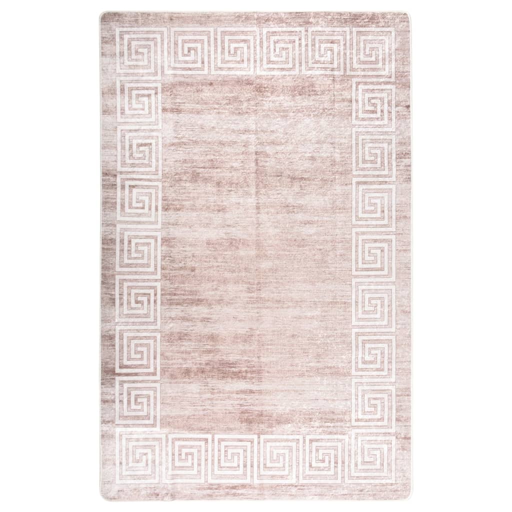 Berkfield Rug Washable 160x230 cm Beige Anti Slip