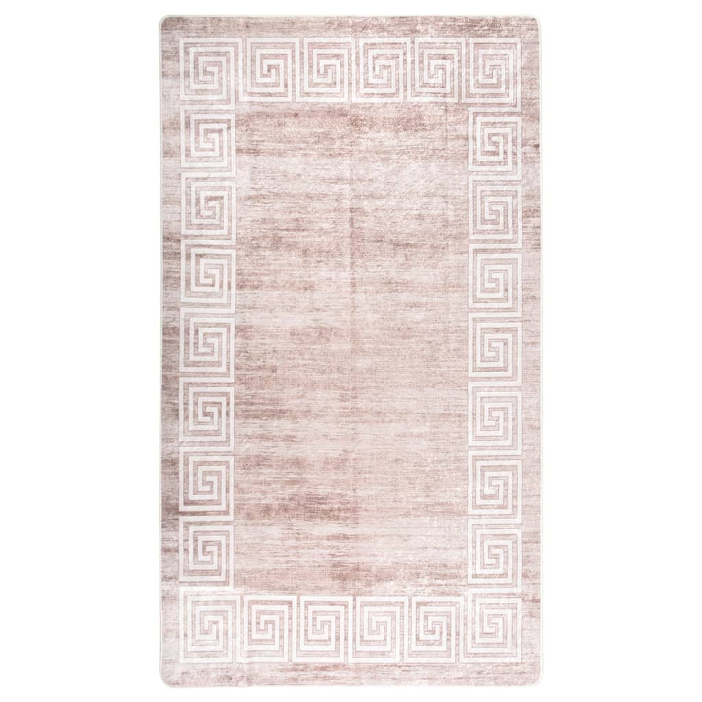 Berkfield Rug Washable 190x300 cm Beige Anti Slip