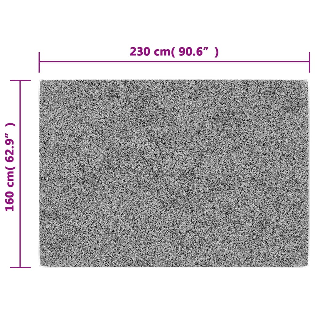 Berkfield Rug Washable 160x230 cm Anthracite Anti Slip