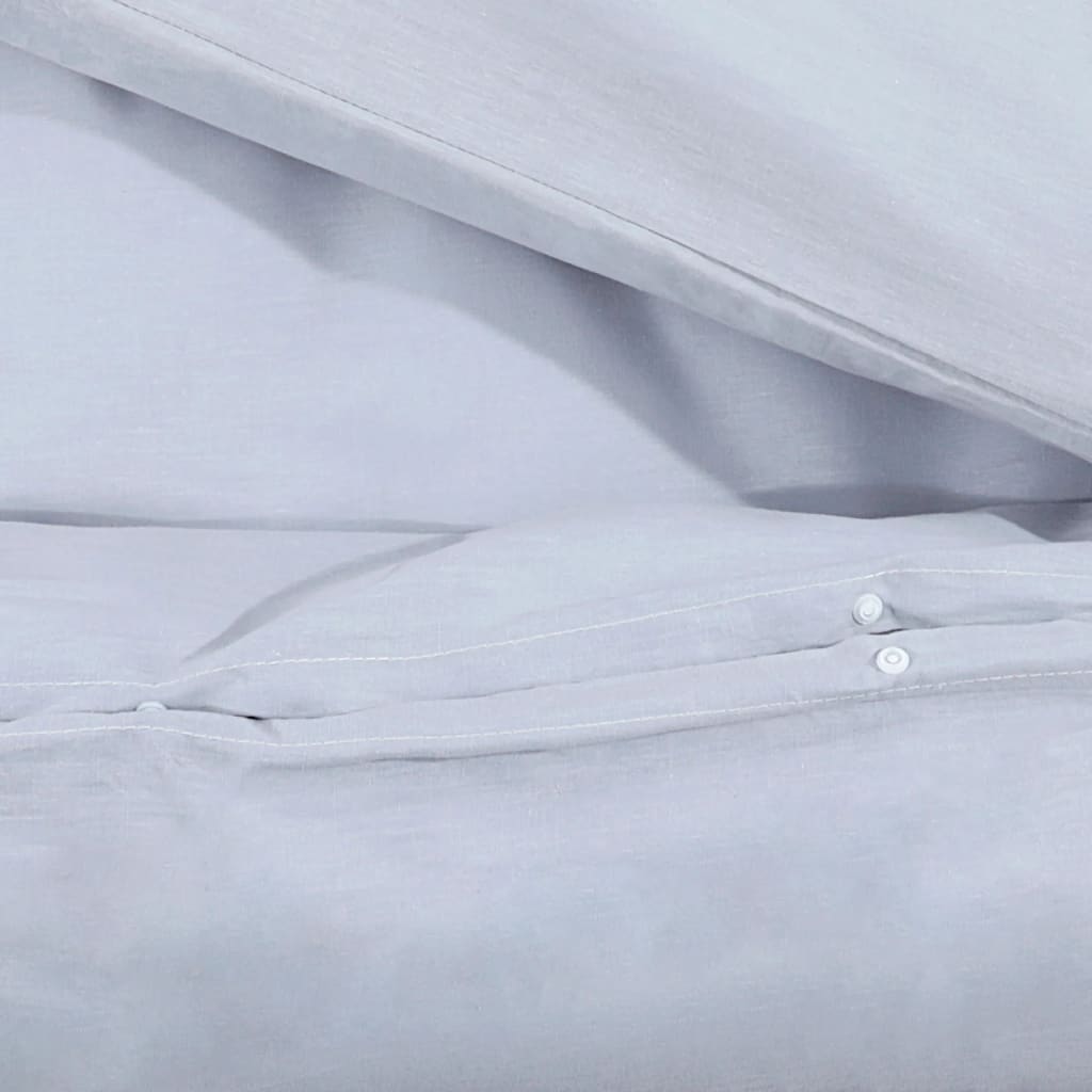 Berkfield Duvet Cover Set Grey 260x240 cm Cotton