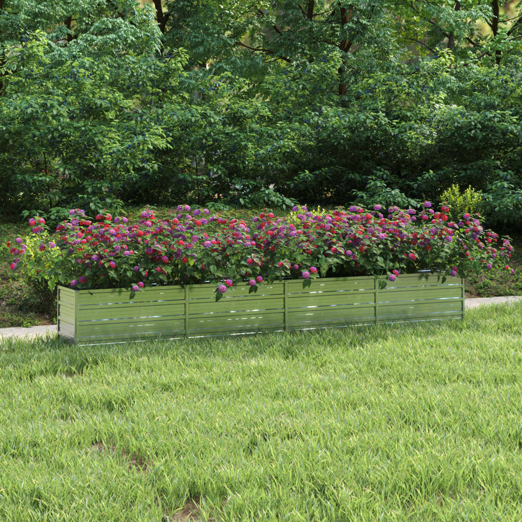 Berkfield Garden Raised Bed 320x40x45 cm Galvanized Steel Silver