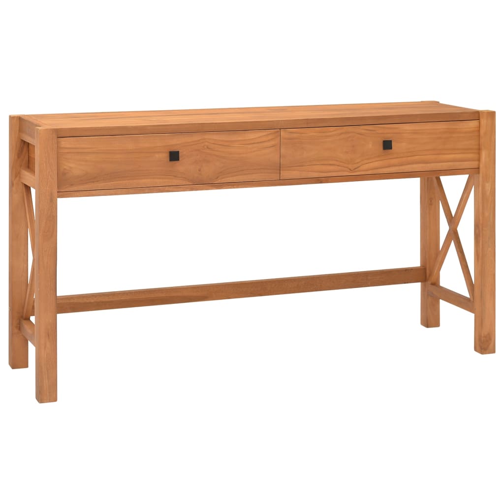 Berkfield Desk with Drawers 120x40x75 cm Solid Wood Teak