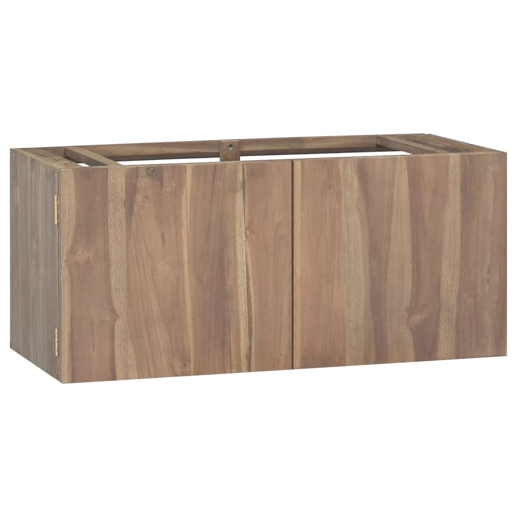 Berkfield Wall-mounted Bathroom Cabinet 90x39x40 cm Solid Wood Teak