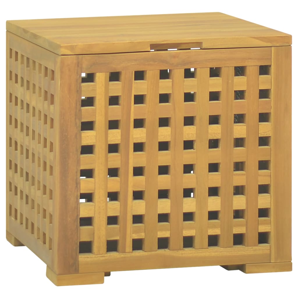 Berkfield Rope Box 40x40x40 cm Solid Wood Teak
