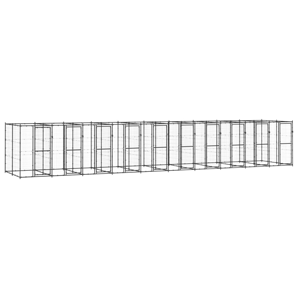 Berkfield Outdoor Dog Kennel Steel 24.2 m�__