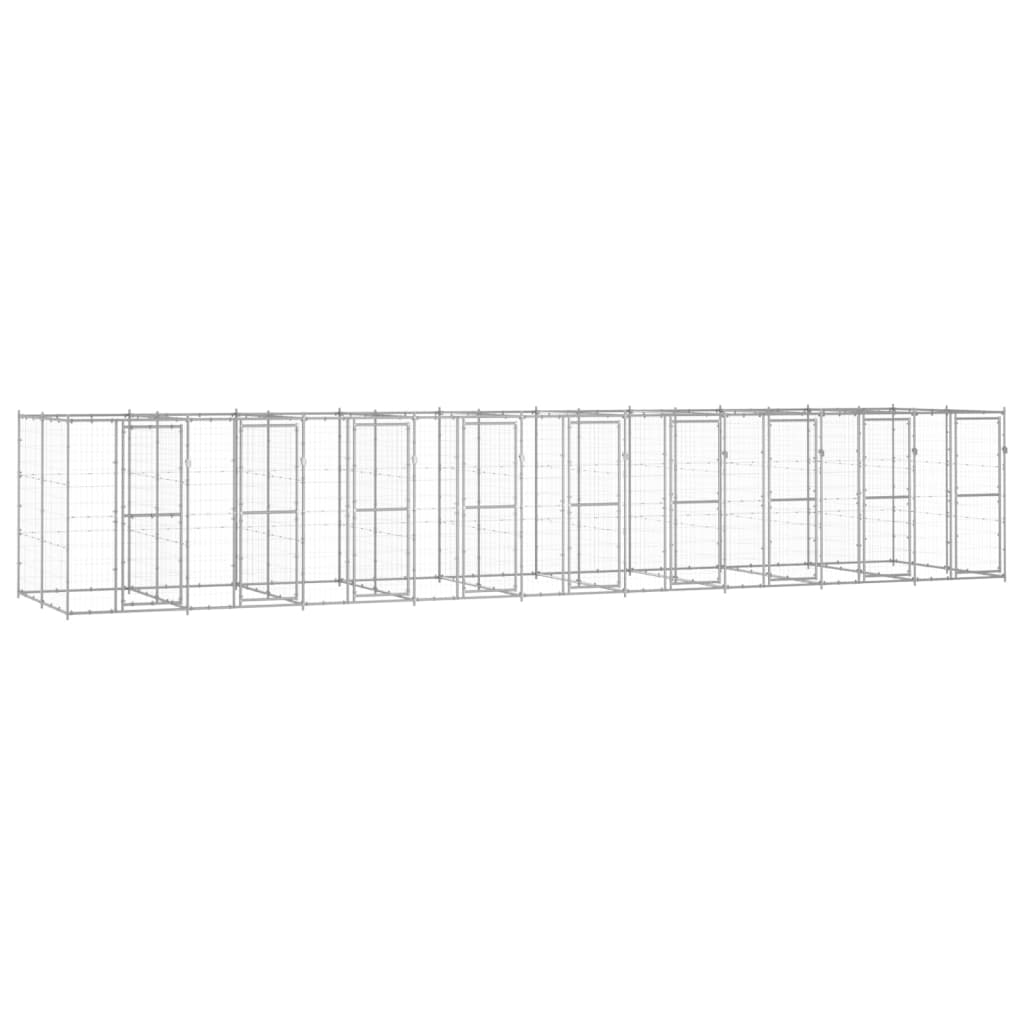 Berkfield Outdoor Dog Kennel Galvanised Steel 21.78 m�__