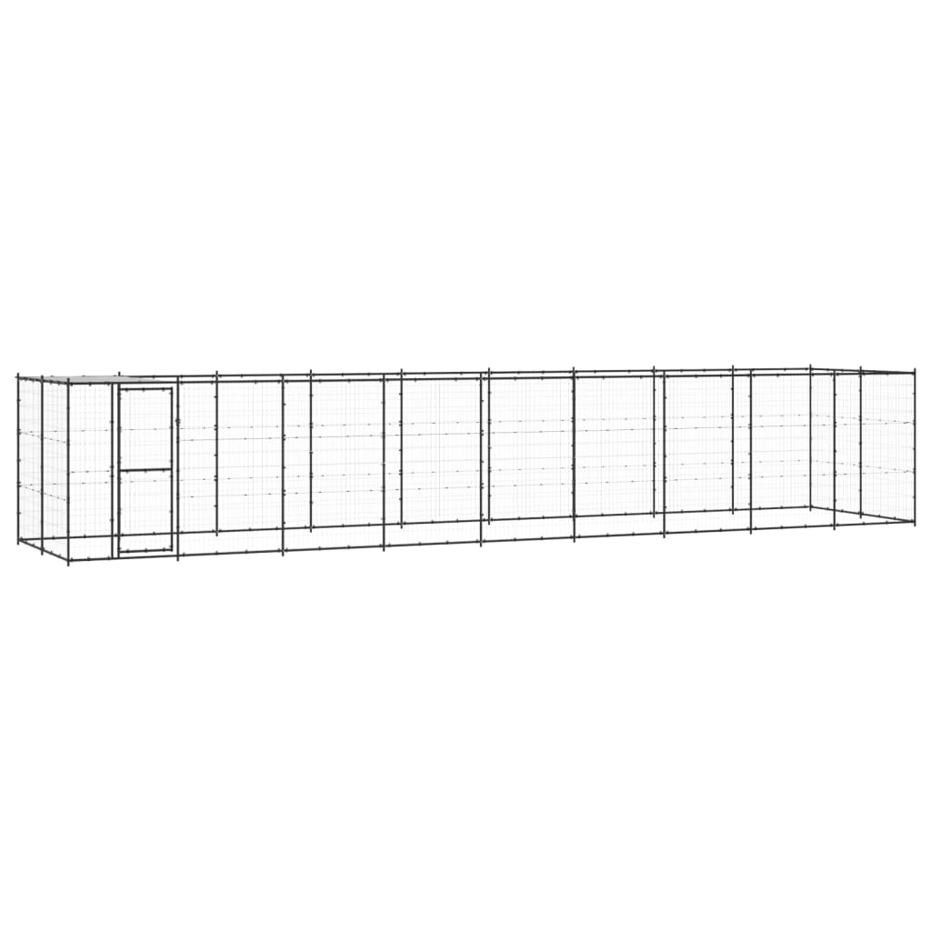 Berkfield Outdoor Dog Kennel Steel with Roof 21.78 m�__