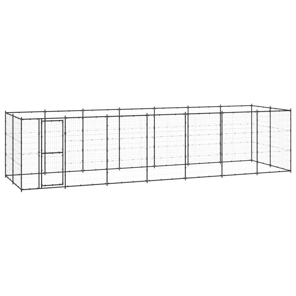 Berkfield Outdoor Dog Kennel Steel 16.94 m�__
