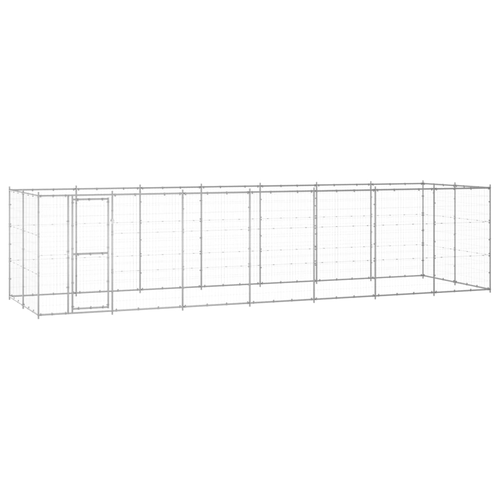 Berkfield Outdoor Dog Kennel Galvanised Steel 16.94 m�__