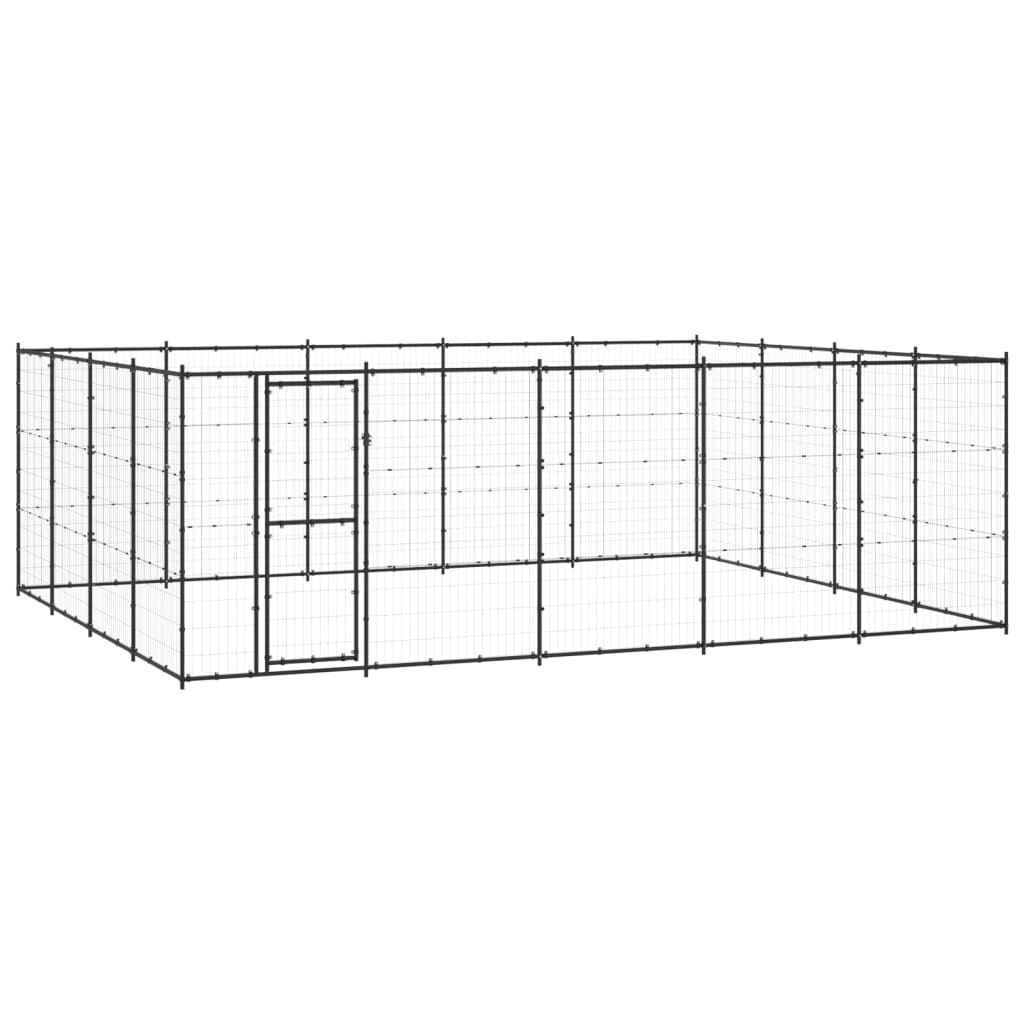 Berkfield Outdoor Dog Kennel Steel 24.2 må_