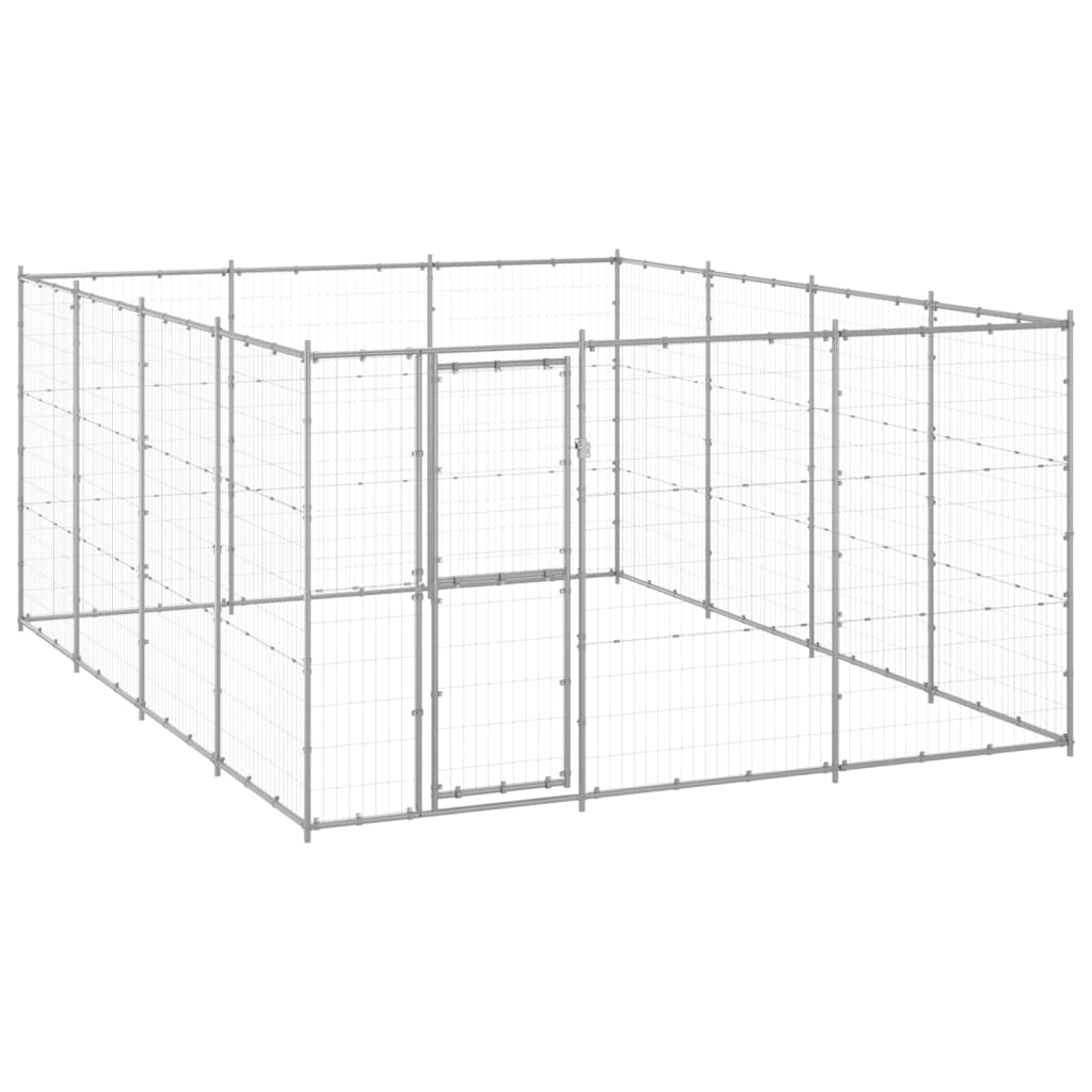 Berkfield Outdoor Dog Kennel Galvanised Steel 14.52 m�__