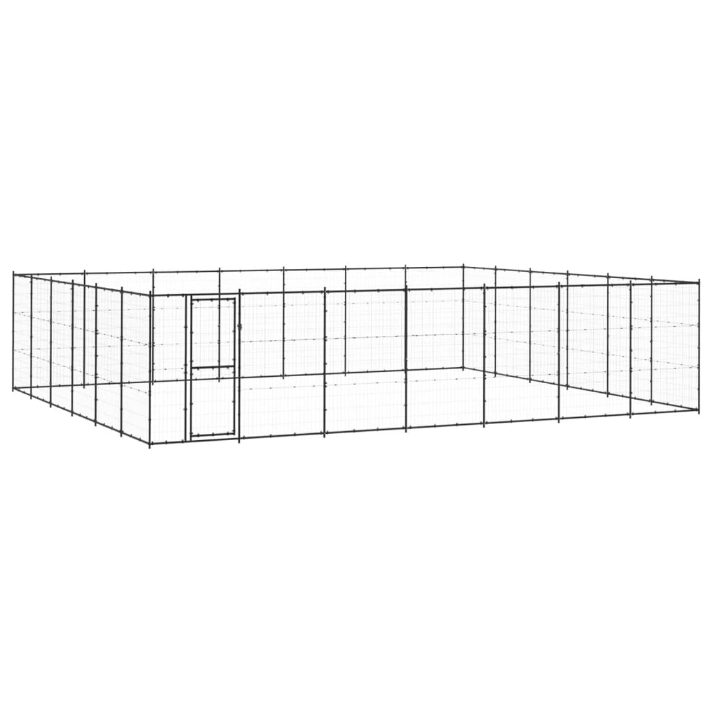Berkfield Outdoor Dog Kennel Steel 50.82 m�__