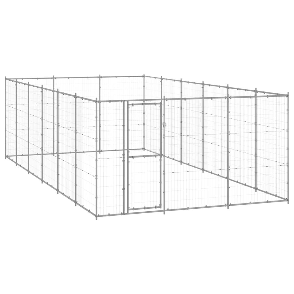 Berkfield Outdoor Dog Kennel Galvanised Steel 21.78 m�__
