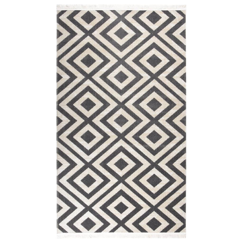 Berkfield Outdoor Rug Flatweave 115x170 cm Light Black and Light Beige