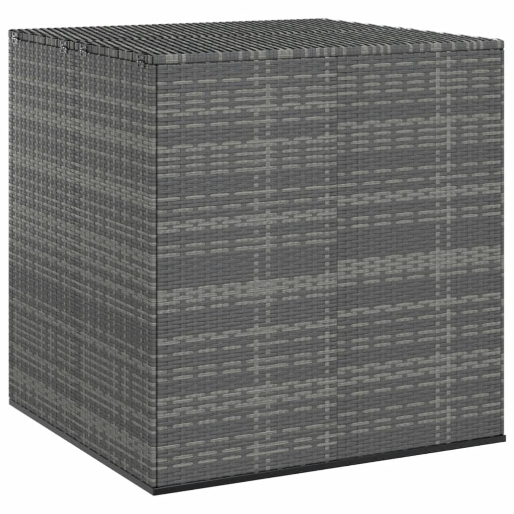 Berkfield Garden Cushion Box PE Rattan 100x97.5x104 cm Grey
