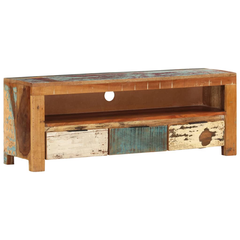 Berkfield TV Cabinet 110x30x40 cm Solid Reclaimed Wood