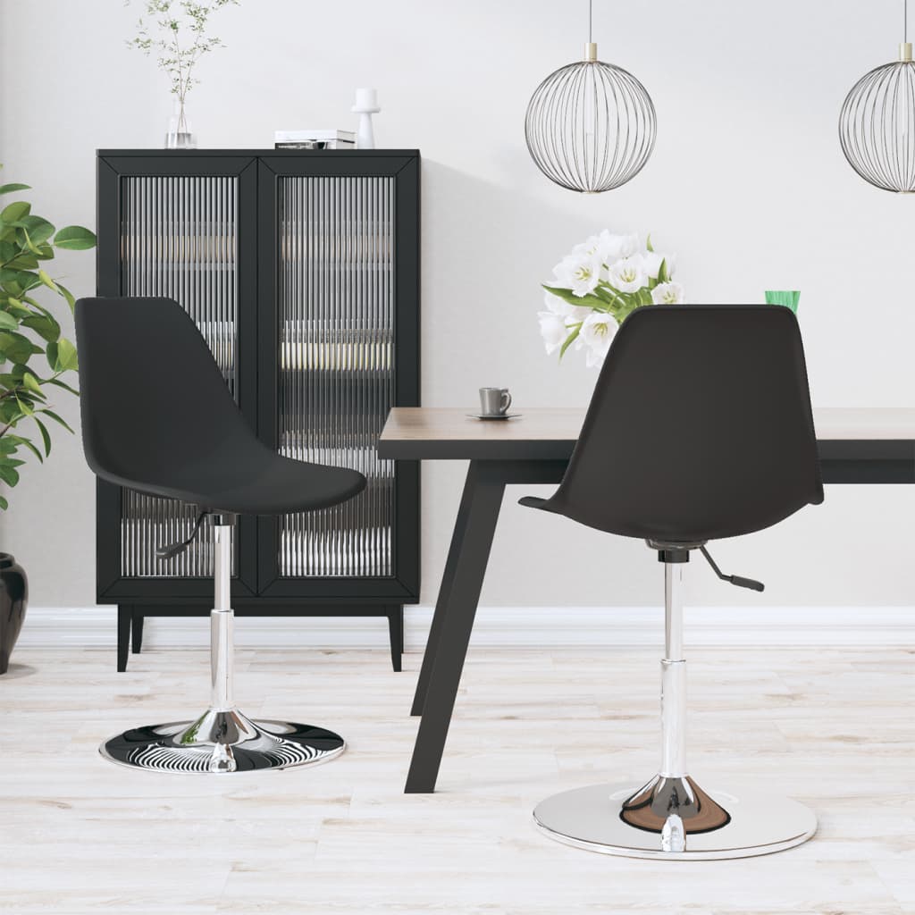 Berkfield Swivel Dining Chairs 2 pcs Grey PP