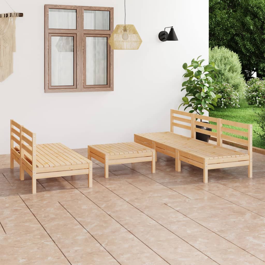 Berkfield 6 Piece Garden Lounge Set Solid Pinewood