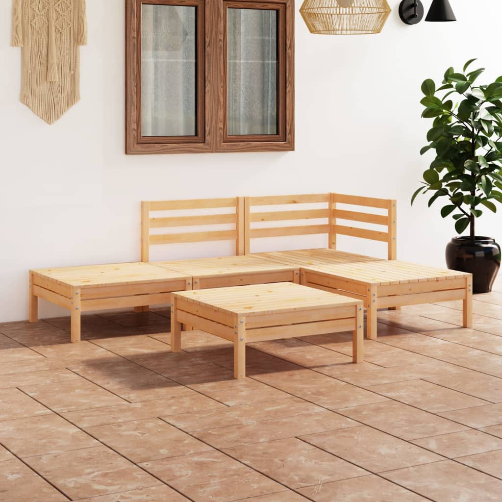 Berkfield 5 Piece Garden Lounge Set Solid Pinewood
