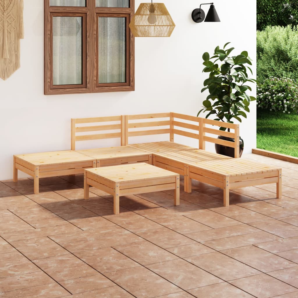 Berkfield 6 Piece Garden Lounge Set Solid Pinewood