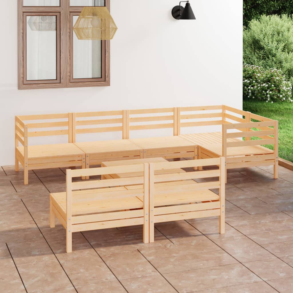 Berkfield 8 Piece Garden Lounge Set Solid Pinewood