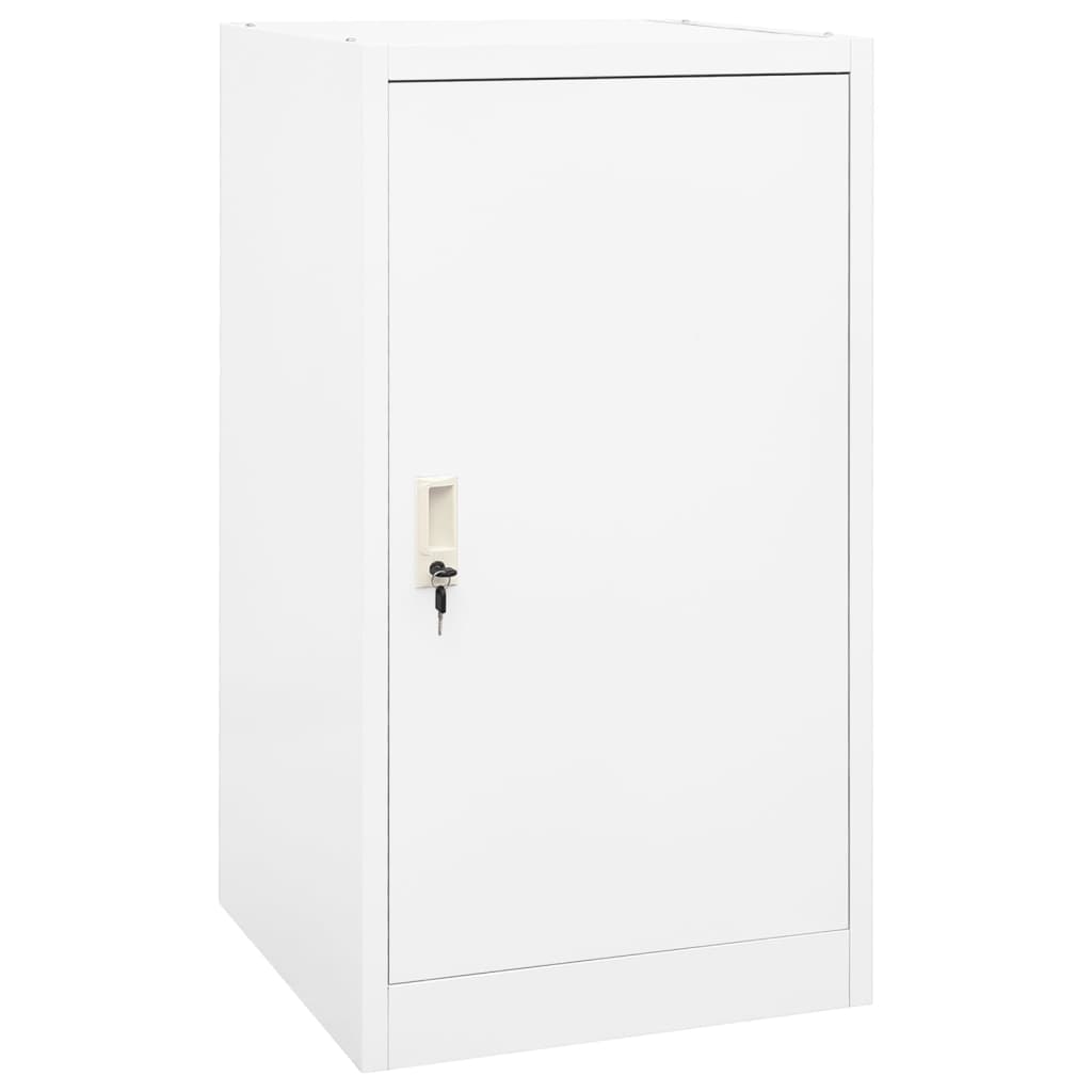 Berkfield Saddle Cabinet White 53x53x105 cm Steel