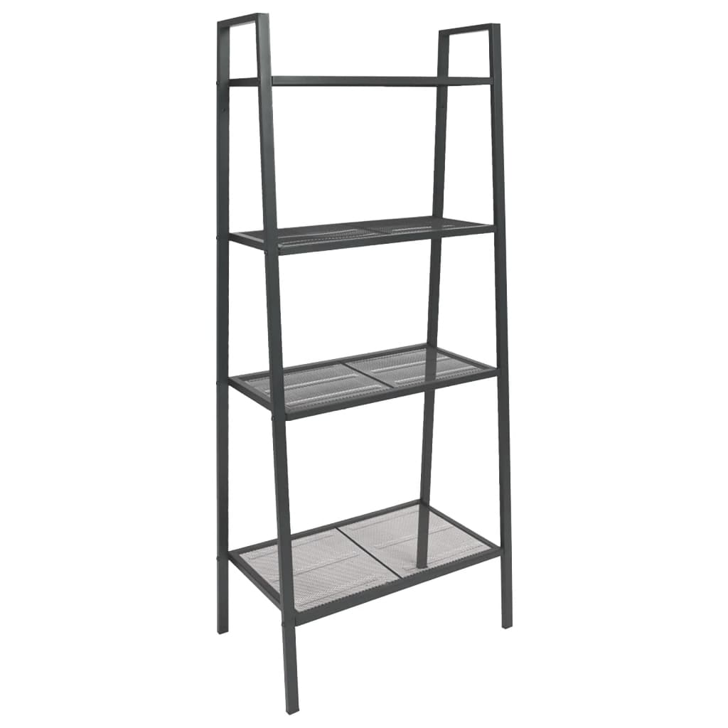 Berkfield Ladder Bookcase 4 Tiers Metal Anthracite
