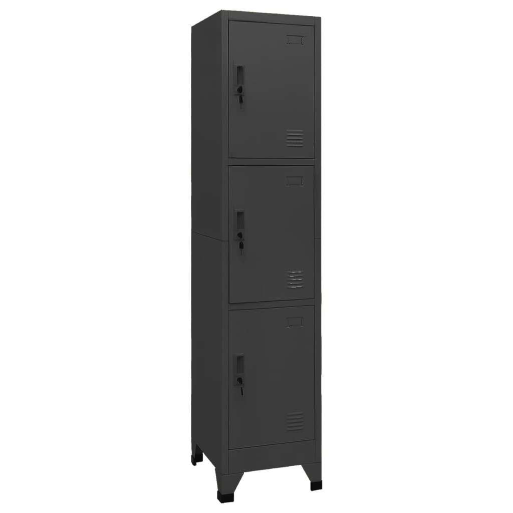 Berkfield Locker Cabinet Anthracite 38x45x180 cm Steel