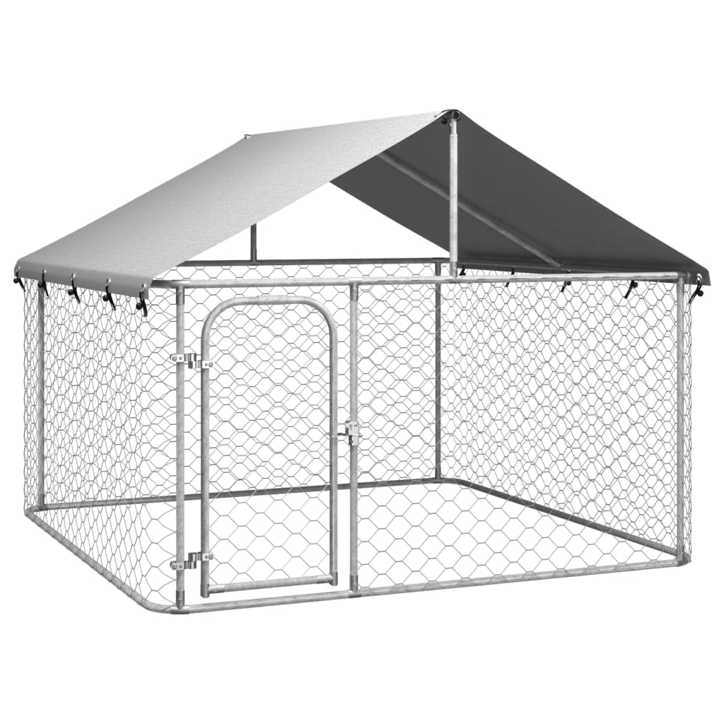 Large dog kennel with roof best sale