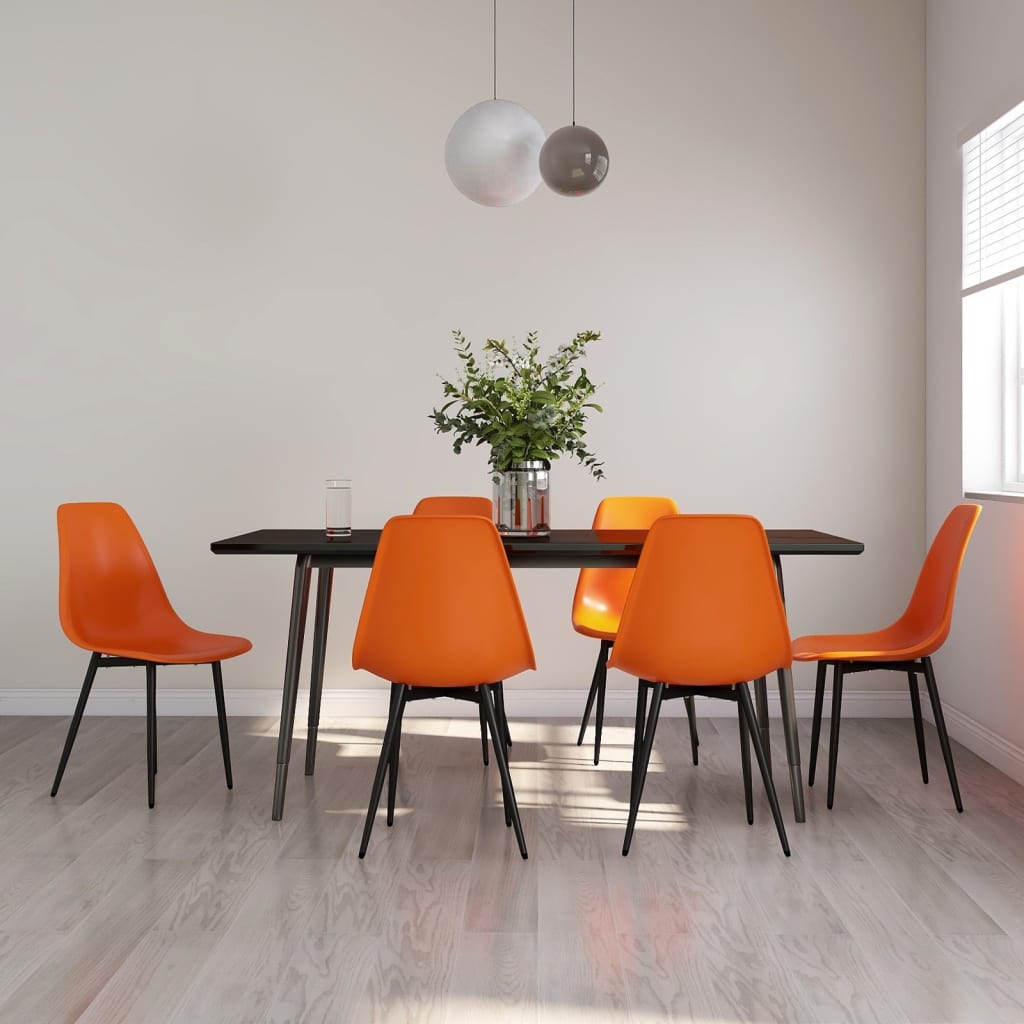 Berkfield Dining Chairs 6 pcs Orange PP