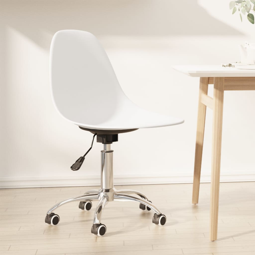 Berkfield Swivel Dining Chair White PP