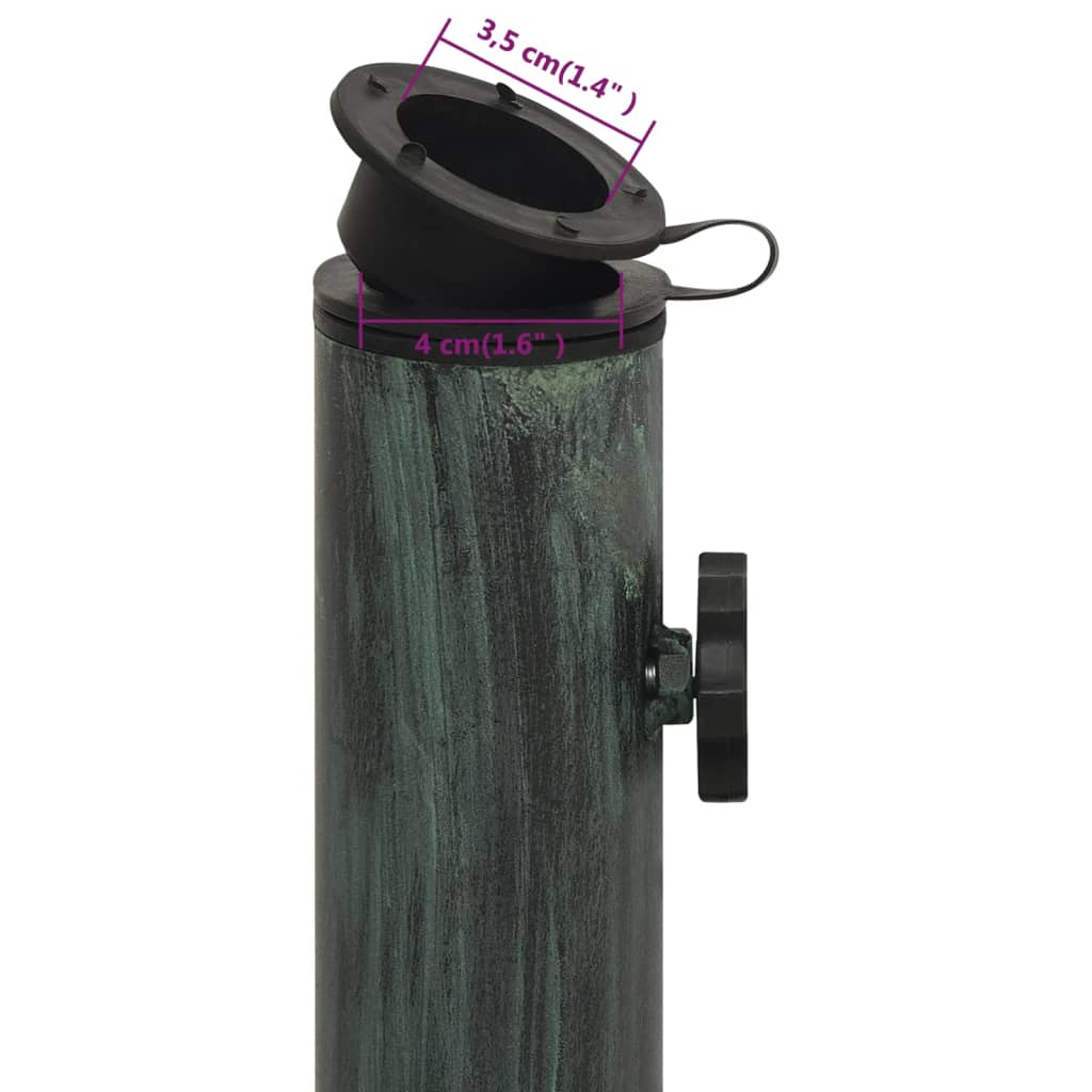 Berkfield Umbrella Base Green 44x44x31 cm Cast Iron