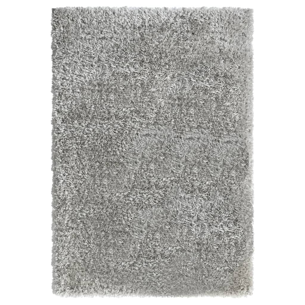 Berkfield High Pile Shaggy Rug Grey 140x200 cm 50 mm