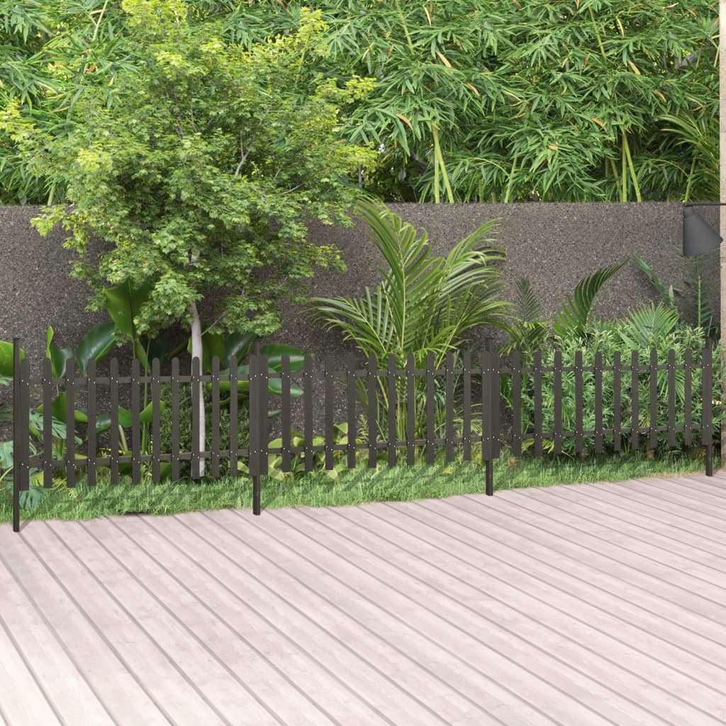 Berkfield Picket Fence with Posts 3 pcs WPC 614x80 cm