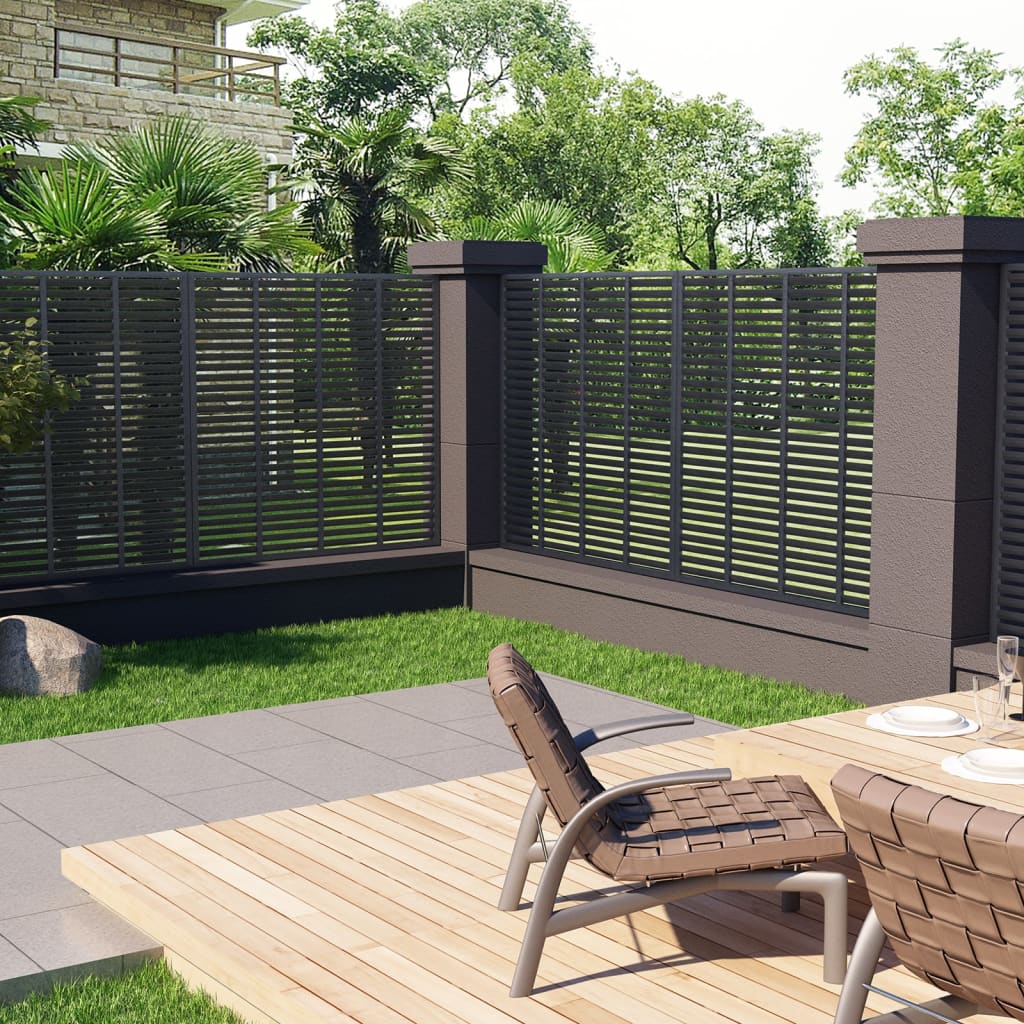 Berkfield Louver Fence WPC 180x180 cm Grey