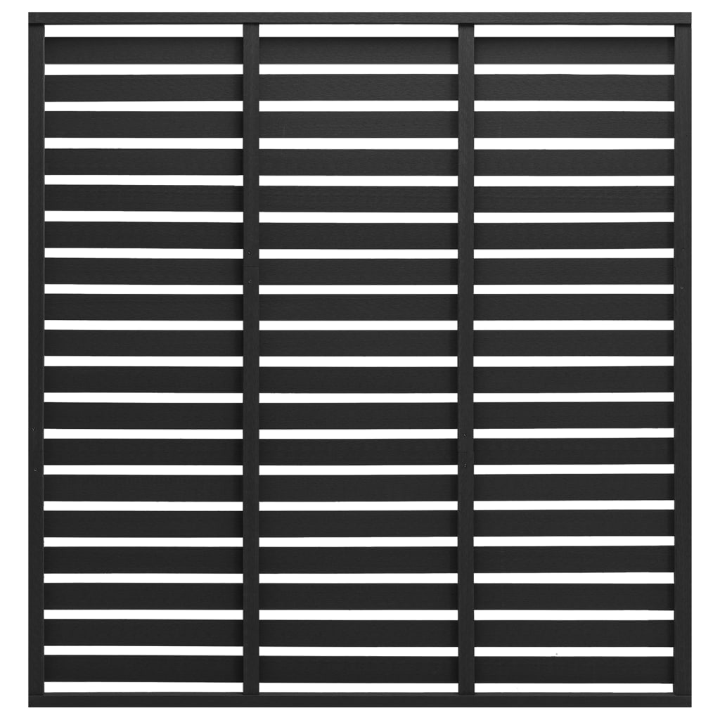 Berkfield Fence Panel WPC 180x180 cm Black
