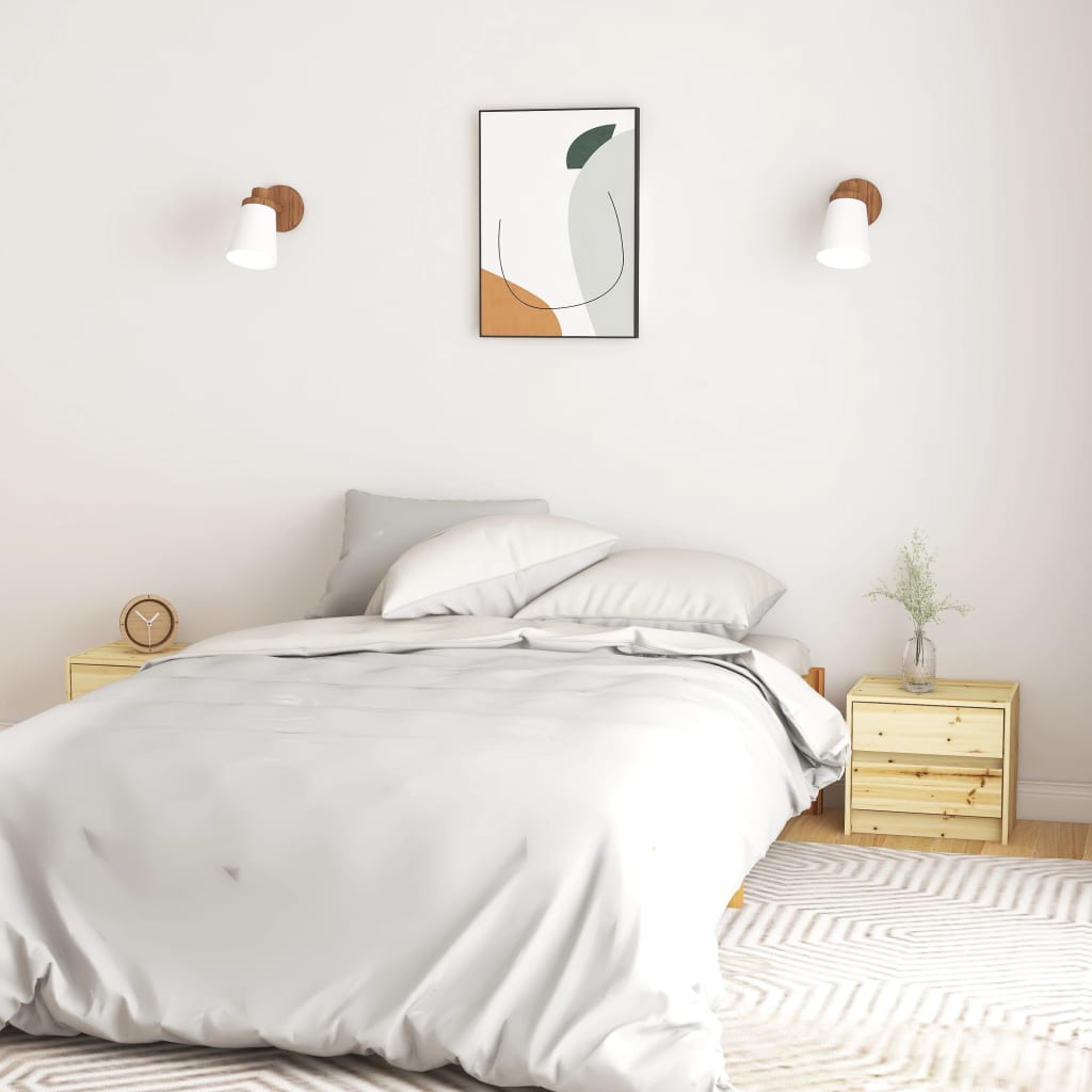 Berkfield Bedside Cabinets 2 pcs 40x30.5x35.5 cm Solid Firwood