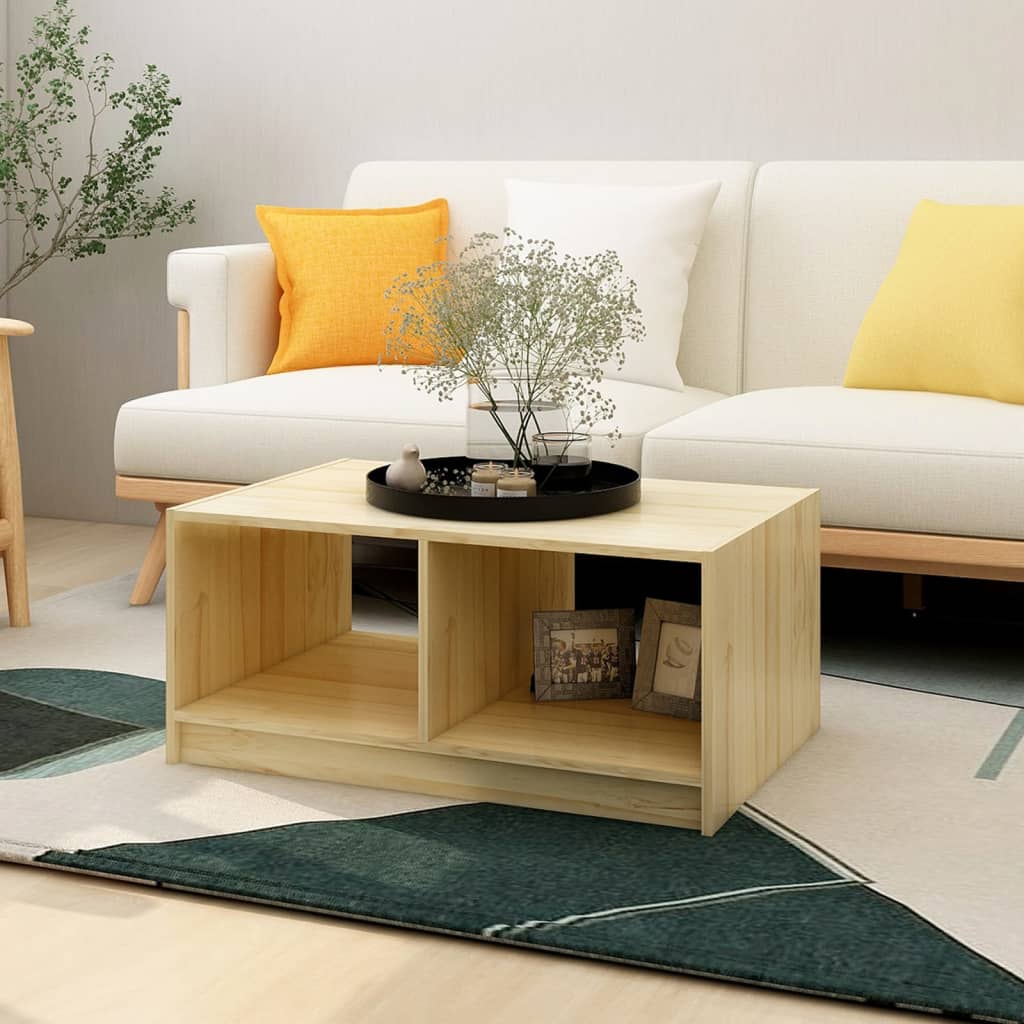 Berkfield Coffee Table 75x50x33.5 cm Solid Pinewood