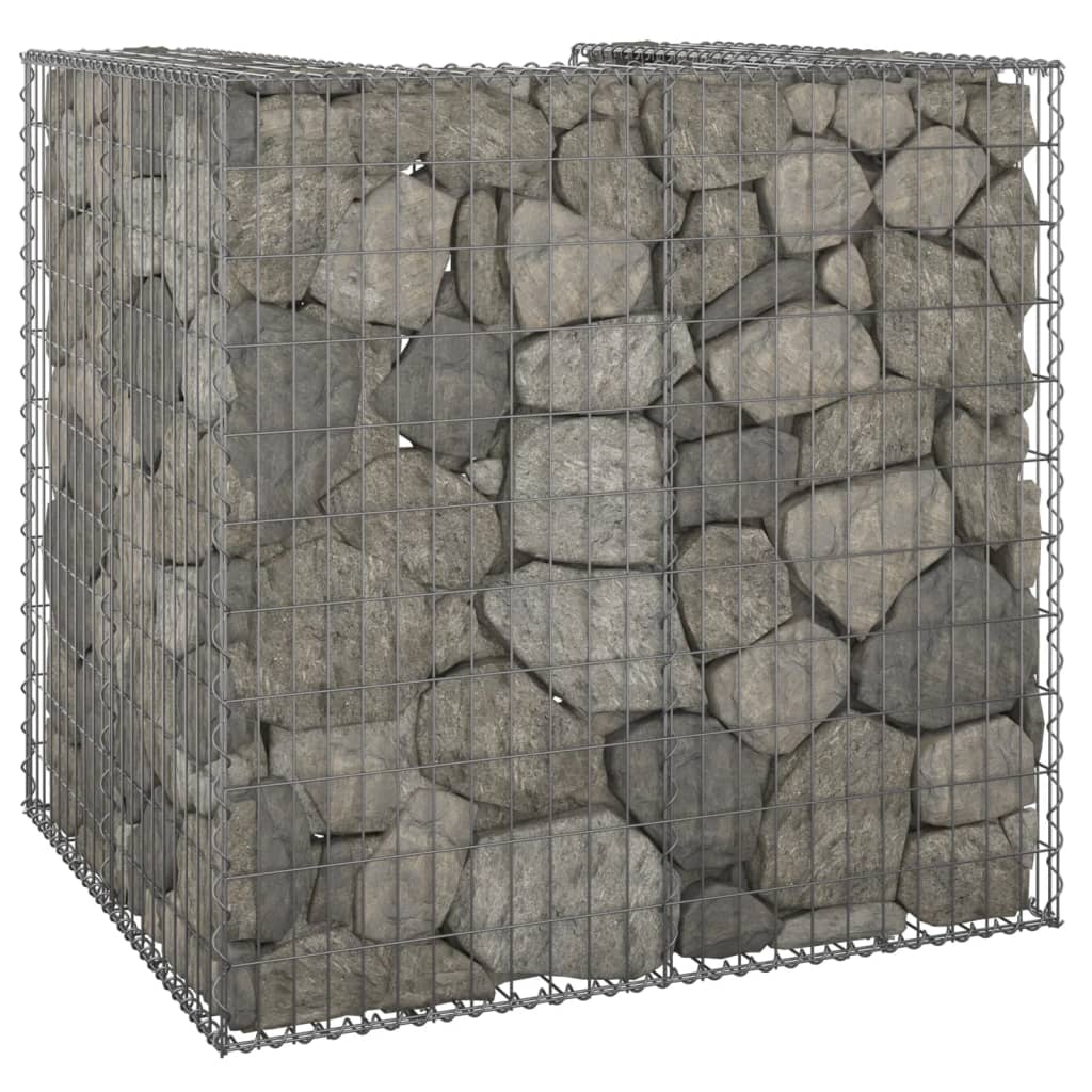 Berkfield Gabion Wall for Garbage Bin Galvanised Steel 110x100x110 cm