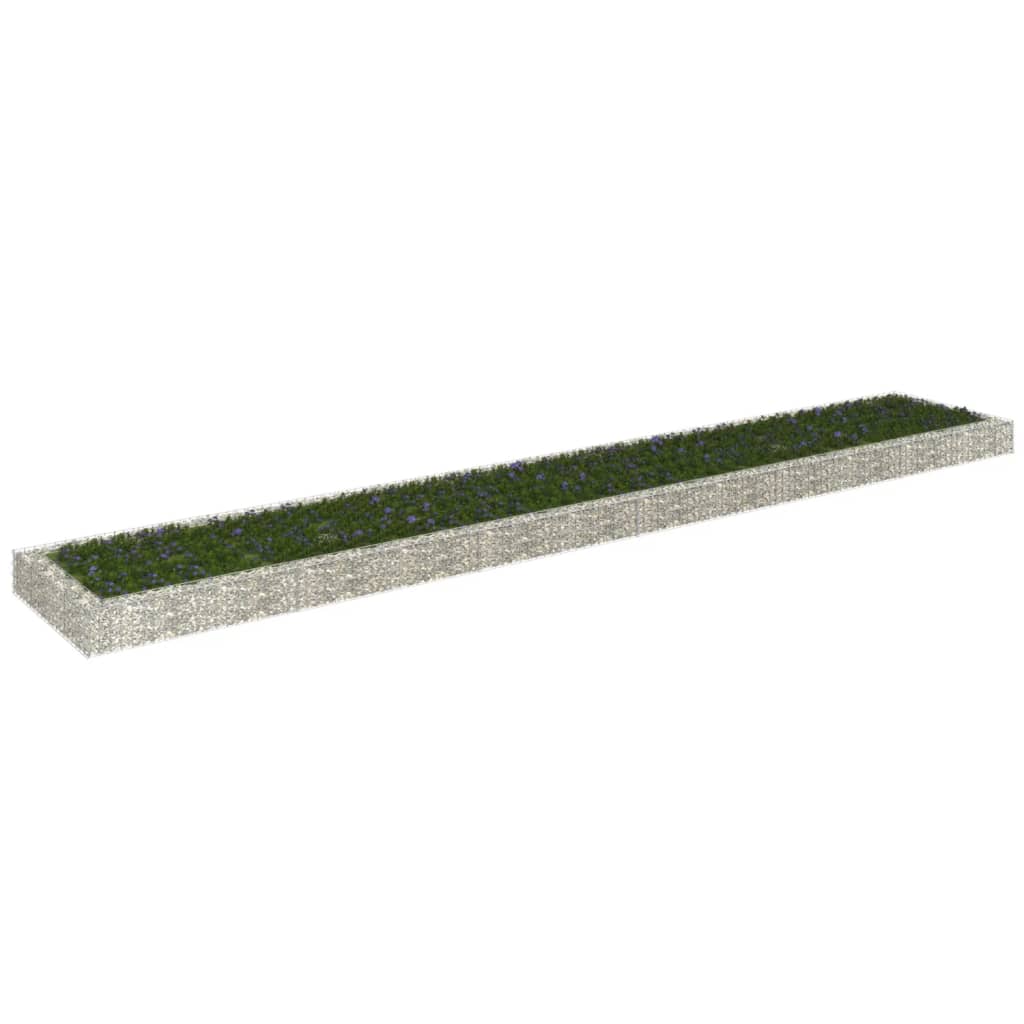 Berkfield Gabion Raised Bed Galvanised Steel 600x100x20 cm