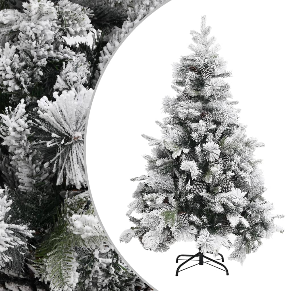 Berkfield Christmas Tree with Flocked Snow&Cones 150 cm PVC&PE