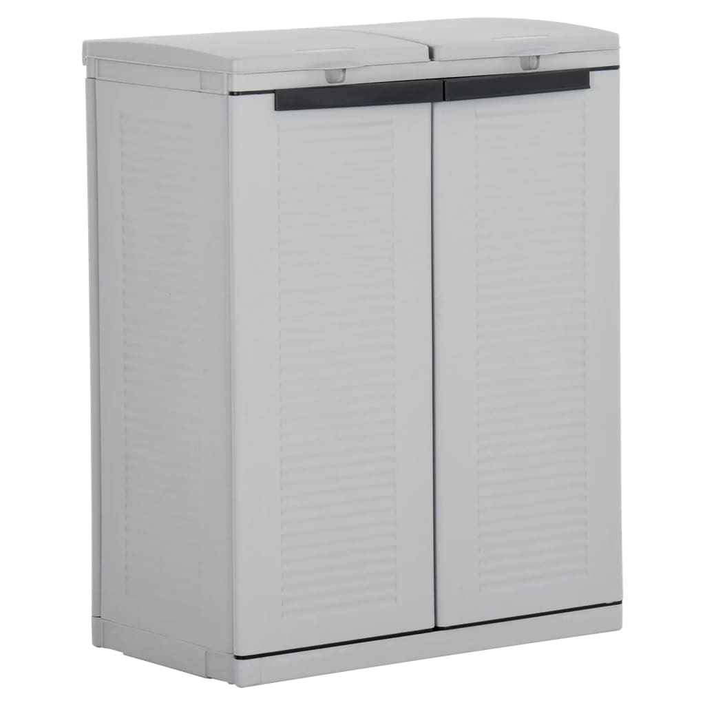 Berkfield Trash Bin Eco Cabinet 68x39x89 cm Grey and Black